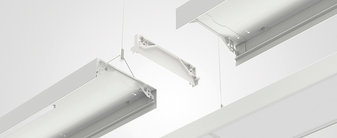 Bild der abstandslosen Verbindung der Leuchte ARKA von RIDI