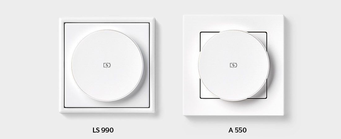 Bild der LS 990 und A 550 reihe im vergleich - Magnetic Charger von Jung