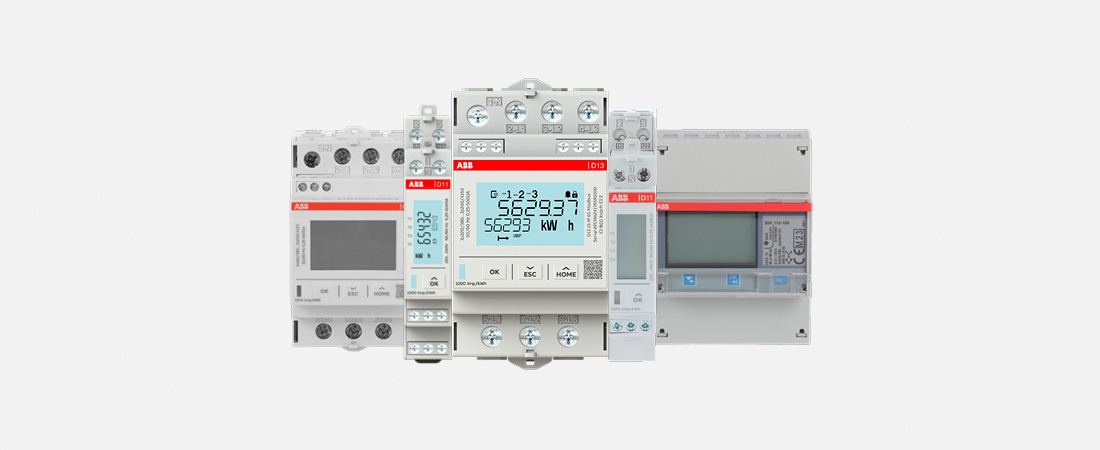 Energiezähler von ABB in den Serien A, B, D11 und D13 sowie D1D 15-ME