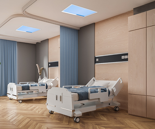 Darstellung Leuchte Skylight von OPPLE im Krankenhaus
