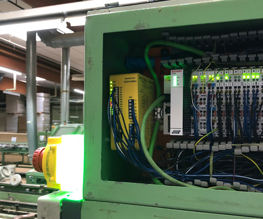 Reihenschaltung des Smart Safety Systems von Bernstein