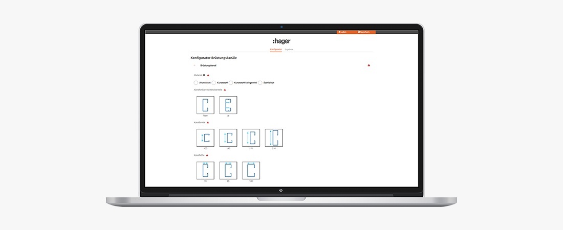 Brüstungskanalkonfigurator
