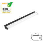 Produktbild FLAT MIRROR Leuchte von EVN in schwarz