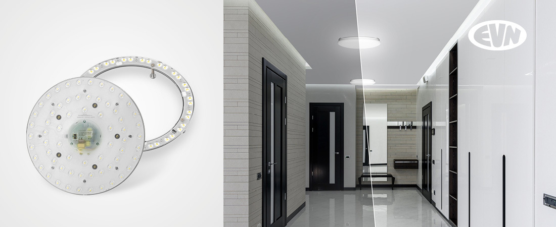 Darstellung der Leuchte POSTEA NEXT von EVN und dessen verschiedenen Lichtszenen