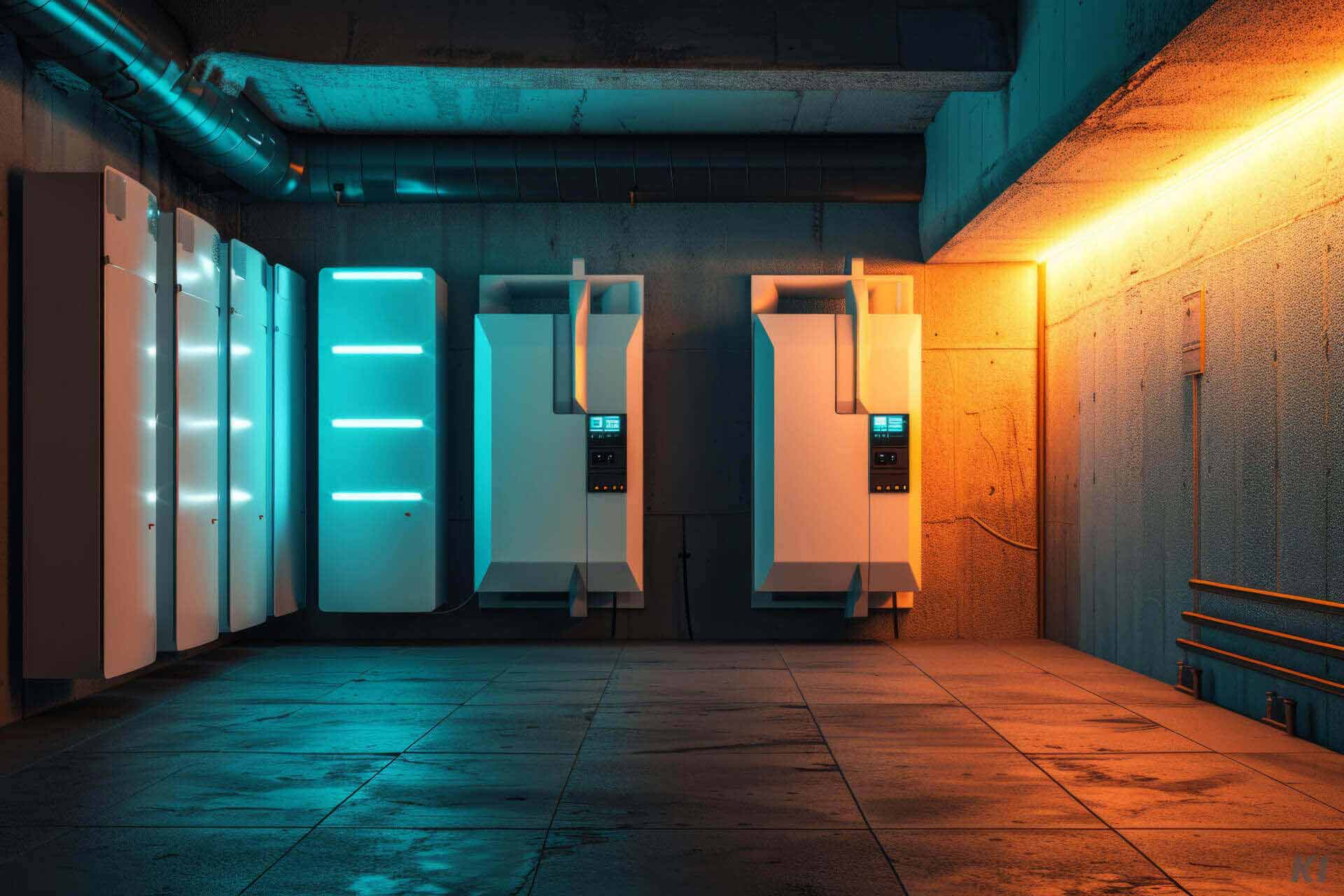 Energiespeichergeräte in Hotels, KI generiert