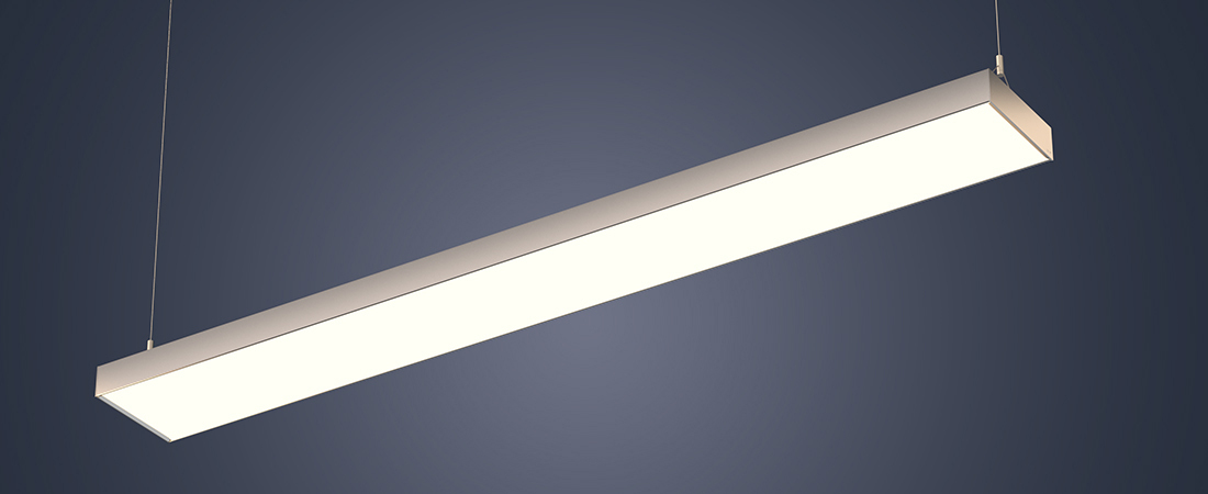 Bild der Leuchte ARKA von RIDI mit blauem Hintergrund