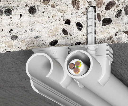 Steckdübel an der Decke im Beton - Produkt Delta Push von OBO Bettermann